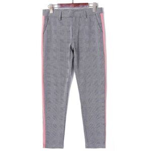 3 for $12 High Waisted Plaid Straight Leg Pants Retro paper bag Casual Trousers